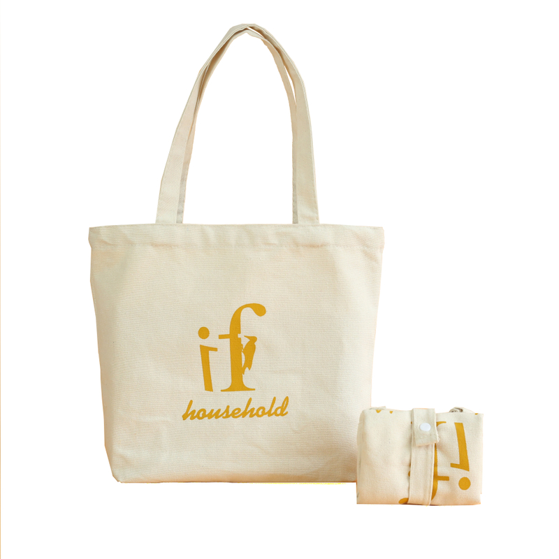 Reusable Women Grocery Cottton Canvaas Foldable Shopping Tote Bag with Printed Logo
