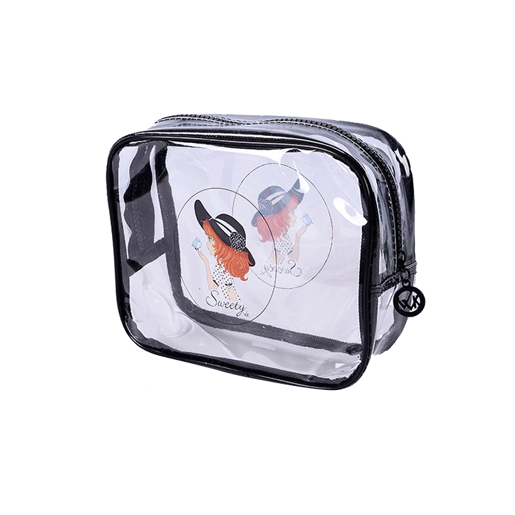 Waterproof Cosmetic Storage Transparent PVC Zipper Bag
