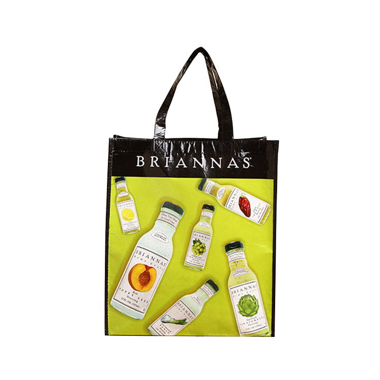 Custom Glossy Shiny Laminated PET RPET Recycled Shopping Tote Bag