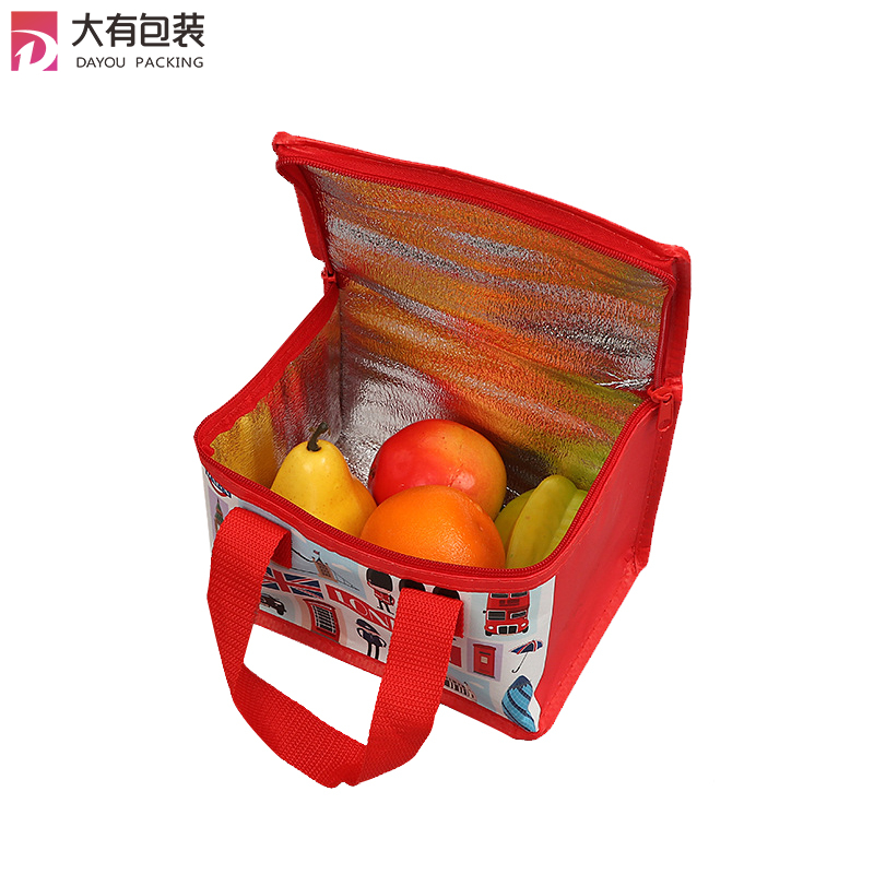Promotional Red Color Small Cake Freezer Cooler Bag For Outdoor Picnic
