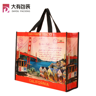High Quality Big Capacity Travel Recycled Full Color Printing PP Laminated Non Woven Shopping Bag