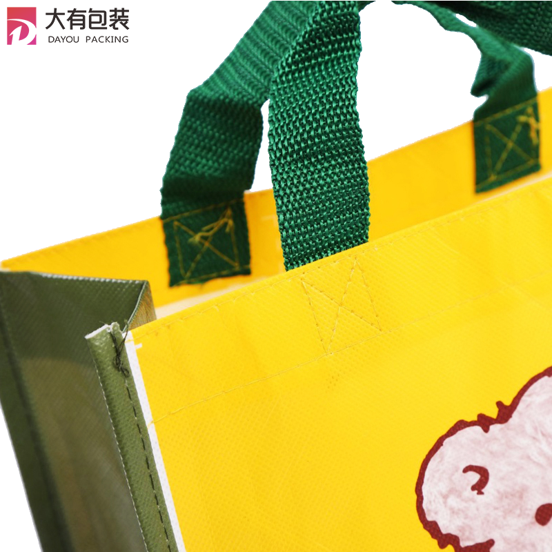 Eco friendly non woven recycled pet christmas handle gift shopping bag