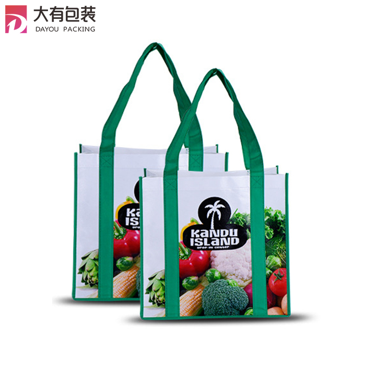 New Coming Superior Quality Custom Logo Printed Recycled Large Supermarket Grocery Shopping Tote Non Woven Bags