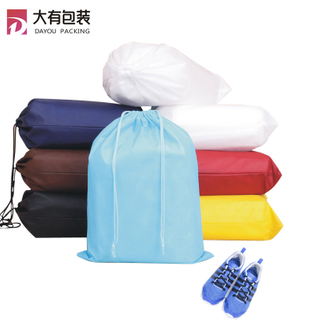 Custom Non Woven Drawstring Shoe Dust Storage Carrier Travel Bag