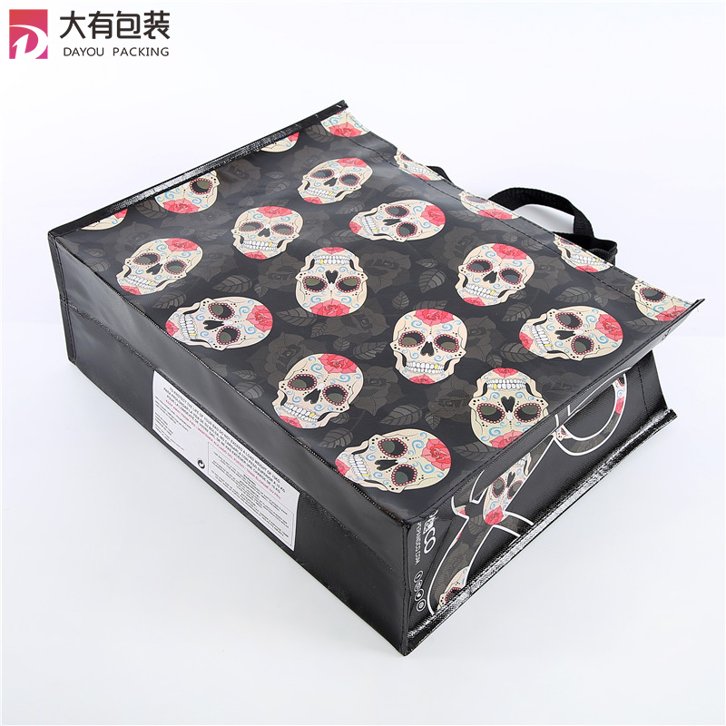 Custom full color printing recycle laminated adverting eco pp non woven shopping bag