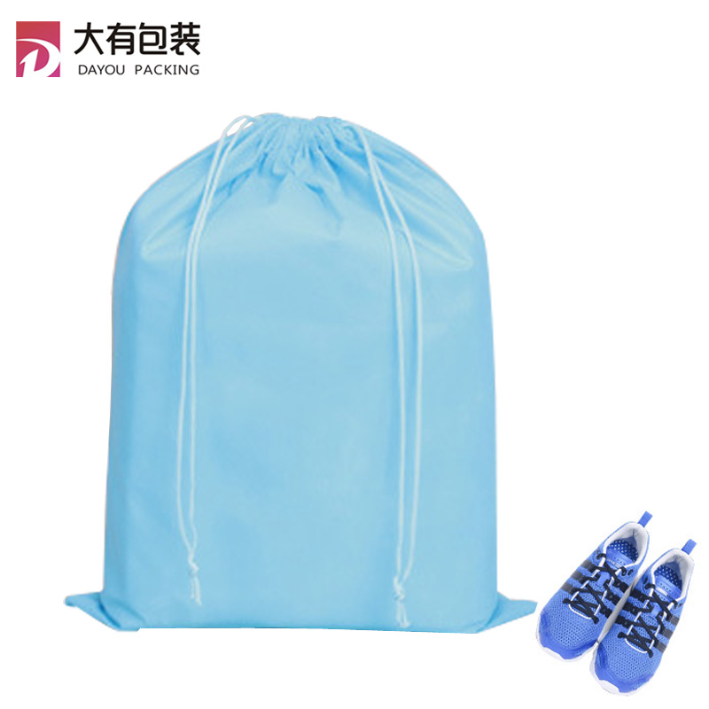 Custom Non Woven Drawstring Shoe Dust Storage Carrier Travel Bag